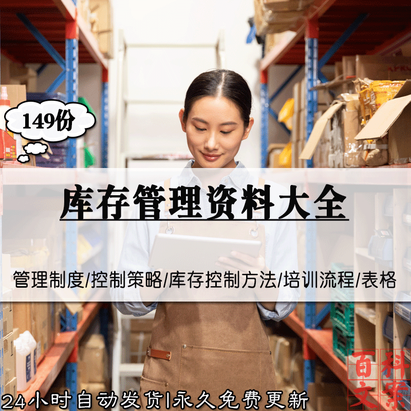 企业公司库存管理制度培训流程表格控制策略方法模板素材资料大全