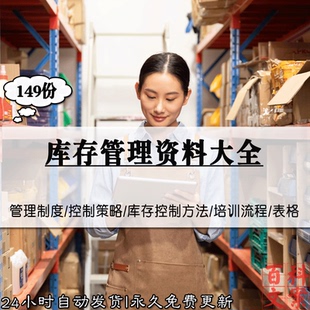 企业公司库存管理制度培训流程表格控制策略方法模板素材资料大全