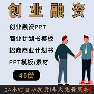 企业公司商务创业融资商业计划书PPT项目商业合作招商模板素材