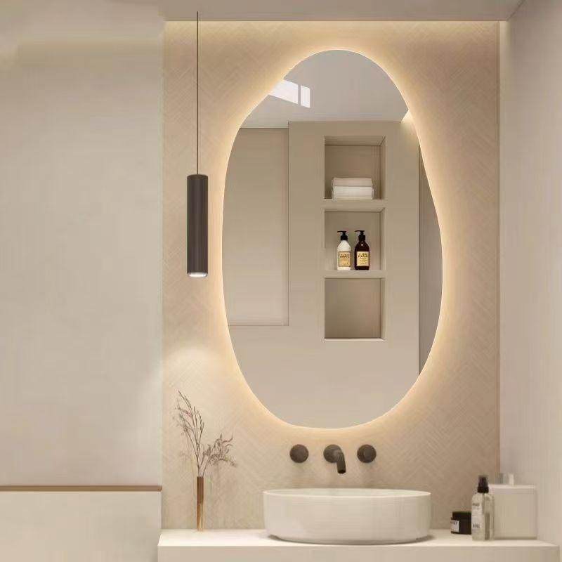 异形智能镜厕所洗手台超白玻浴室镜子led带灯cob超亮灯化妆梳妆镜