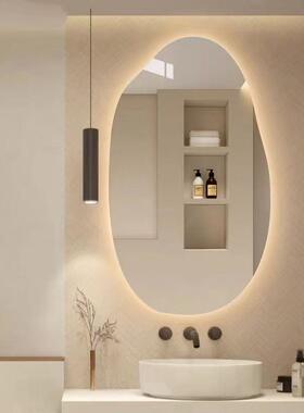 异形智能镜厕所洗手台超白玻浴室镜子led带灯cob超亮灯化妆梳妆镜