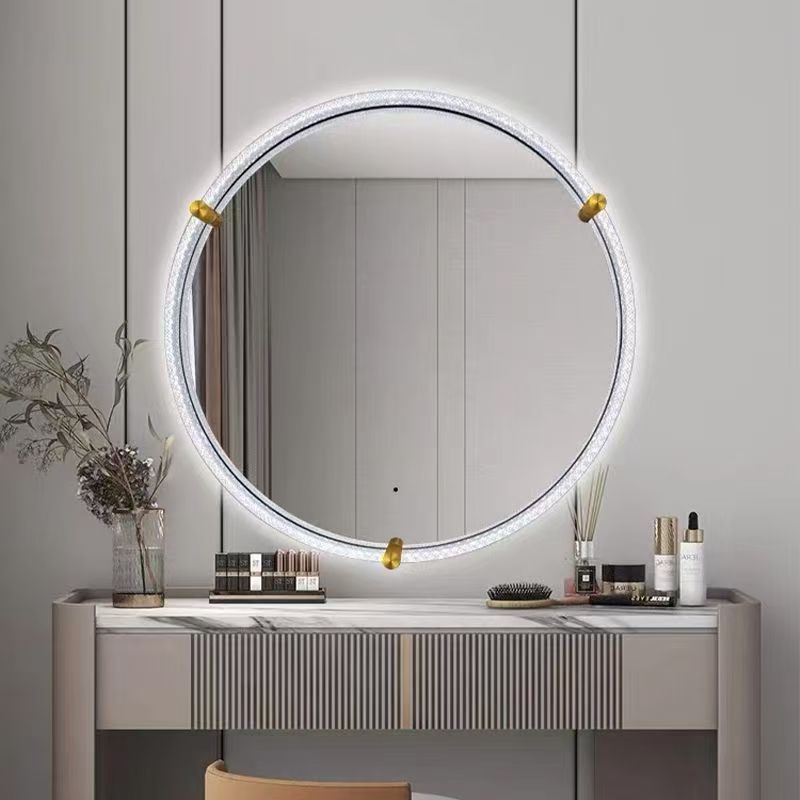 圆形亚克力法式led灯智能浴室镜