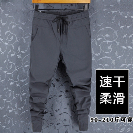 春季男修身小脚裤韩版潮流哈伦裤百搭速干束脚裤子弹力休闲裤潮牌