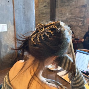 复古大号慵懒风鲨鱼夹百搭豹纹抓夹发量多个性盘发夹马尾发卡头饰