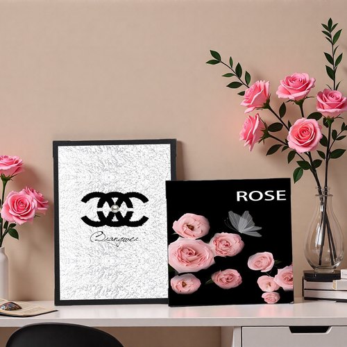 高级感小香风装饰画软装客厅电视