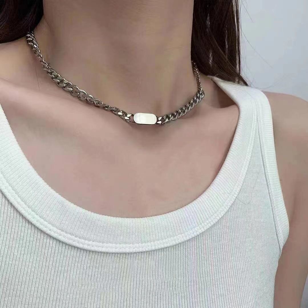 钛钢不掉色粗链子古巴链项链女男潮ins欧美街头嘻哈卫衣链子配饰