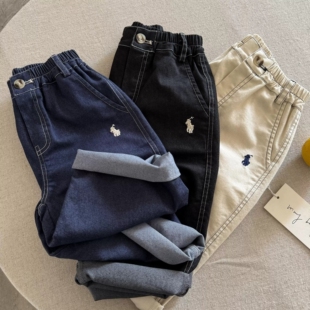 男童春秋2026新款 长裤 女童韩版 直筒裤 子 洋气百搭休闲裤 儿童牛仔裤