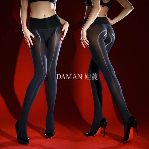 钻光油亮缝丝袜女60D秋冬季高级