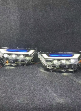 适用2020-2024款RAV4荣放大灯改装LED三眼透镜流水转向大灯彩色