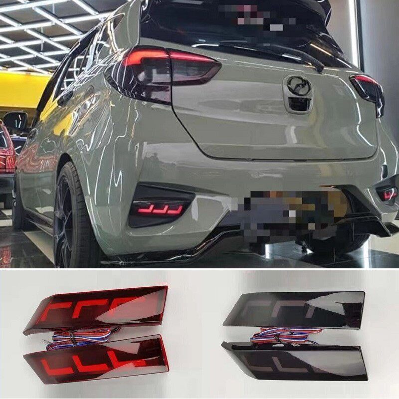MYVI后杠灯行车刹车流光转向灯2018款MYVI bumper lamp后杠警示灯