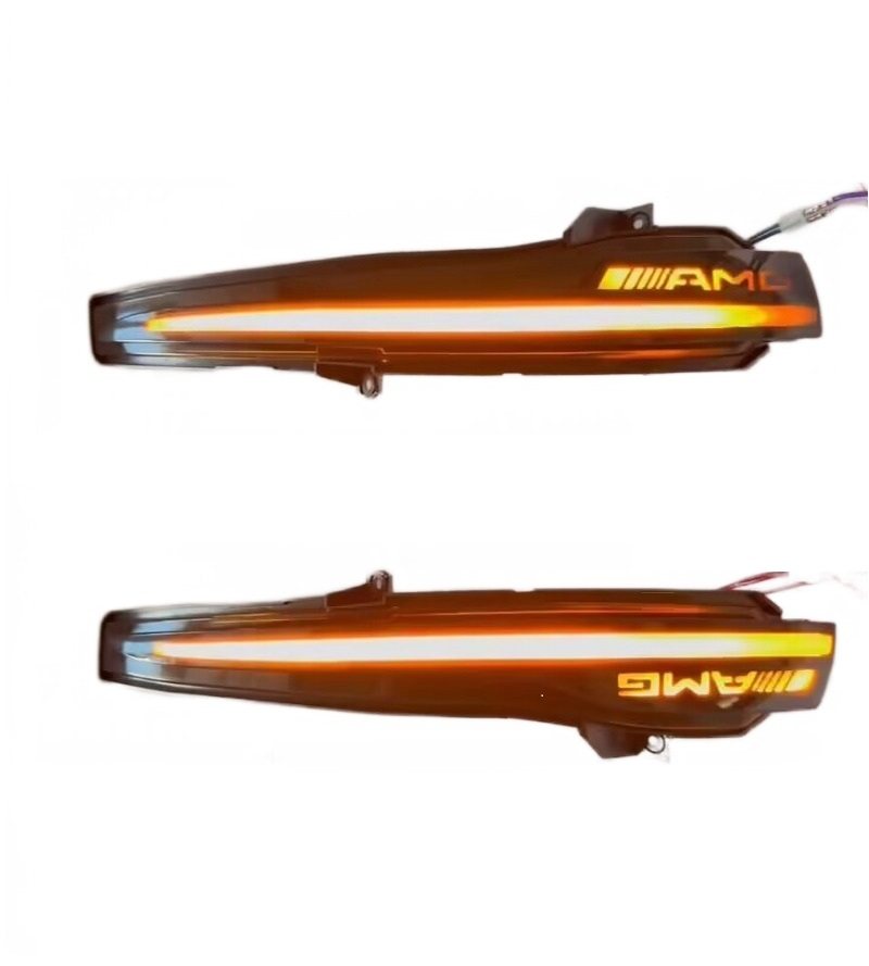 奔驰后视镜灯动态蓝光流水转向灯