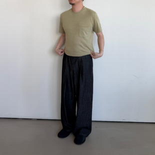 Anniehall26ss「麻棉肌理 透气 松弛」麻棉感水洗多色卷边领短袖