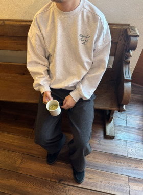 Anniehall25fw 「Alcohol saved me」2.0印花基础款圆领四色卫衣