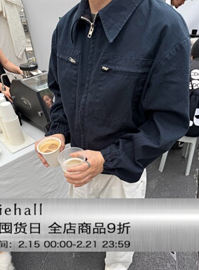 Anniehall25fw 重磅水洗法工夹克外套 短宽裁剪vintage感