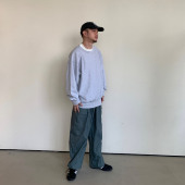 neck90年代美式 Anniehall crew 复古学院风古着风vintage套头卫衣