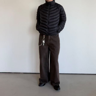 V字型龟背排骨加厚立领棉服