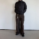 shaped Anniehall25fw V字型龟背排骨加厚立领棉服