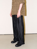 Anniehall24ss 三宅风日系皱褶复古松紧西裤 hatching pleats