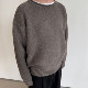 neckline领口卷边反穿风格 Anniehall24fw curly 粗针重磅毛衣