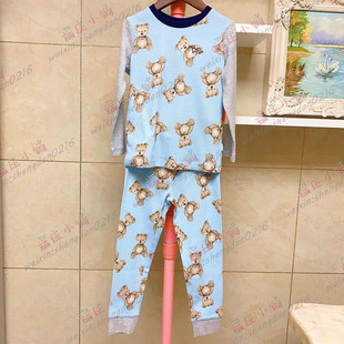 PeterAlexander国内现货春秋长袖套装PA儿童华夫格家居服幼儿园服