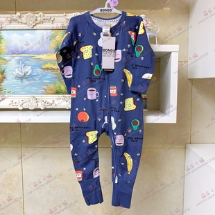 婴儿连体衣爬服 连体 澳洲直邮bonds邦芝童装 灰色系列 睡衣 深