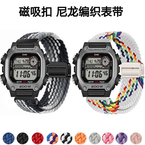 适用卡西欧小方块DW-291磁吸表带