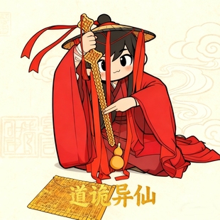 李火旺cos服铜钱剑大千录道诡异仙道具面罩假发斗笠铃铛面具全套