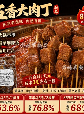五香大肉丁整箱20斤商用批发火锅串串麻辣烫冒菜猪肉丁大肉丁食材