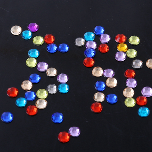 4mm亚克力diy无孔平底圆形手机美甲钻衣服皮包婚鞋贴钻散珠200颗