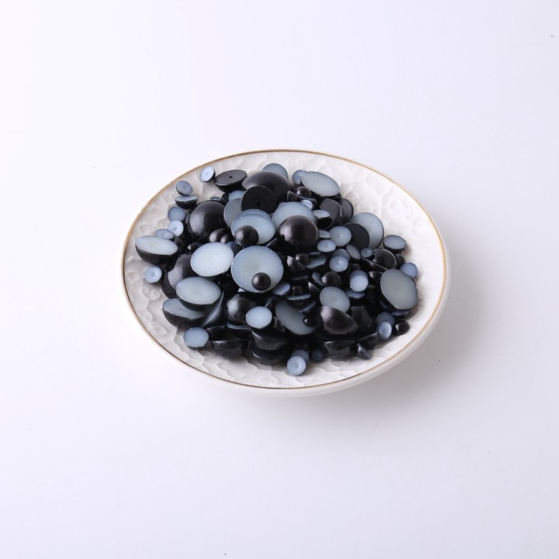 DIY手工ABS仿珍珠饰品配件贴片娃娃配件黑色半圆形眼睛平底包邮,饰品/流行首饰/时尚饰品新,其他DIY饰品配件,淘宝优惠券,粉丝福利购,淘宝优惠卷