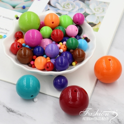 diy塑料糖果色散珠包邮