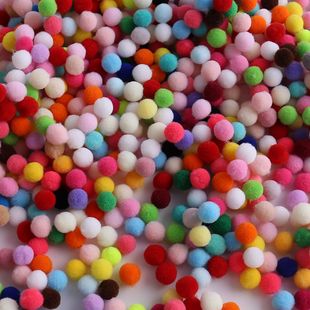 1CM高弹毛球DIY绒球装饰辅料彩色小毛球多色混装贴画美术材料装饰