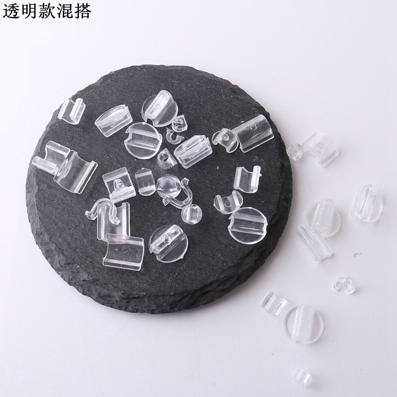 U-SHAPED HAIR ROPE BUCKLE BLACK TRANSPARENT LEATHER BAND BUCKLE HANDMADE DIY HAIR ACCESSORIES HEADWEAR ACCESSORIES HEAD CORD BUCKLE HAIR TIE BUCKLE