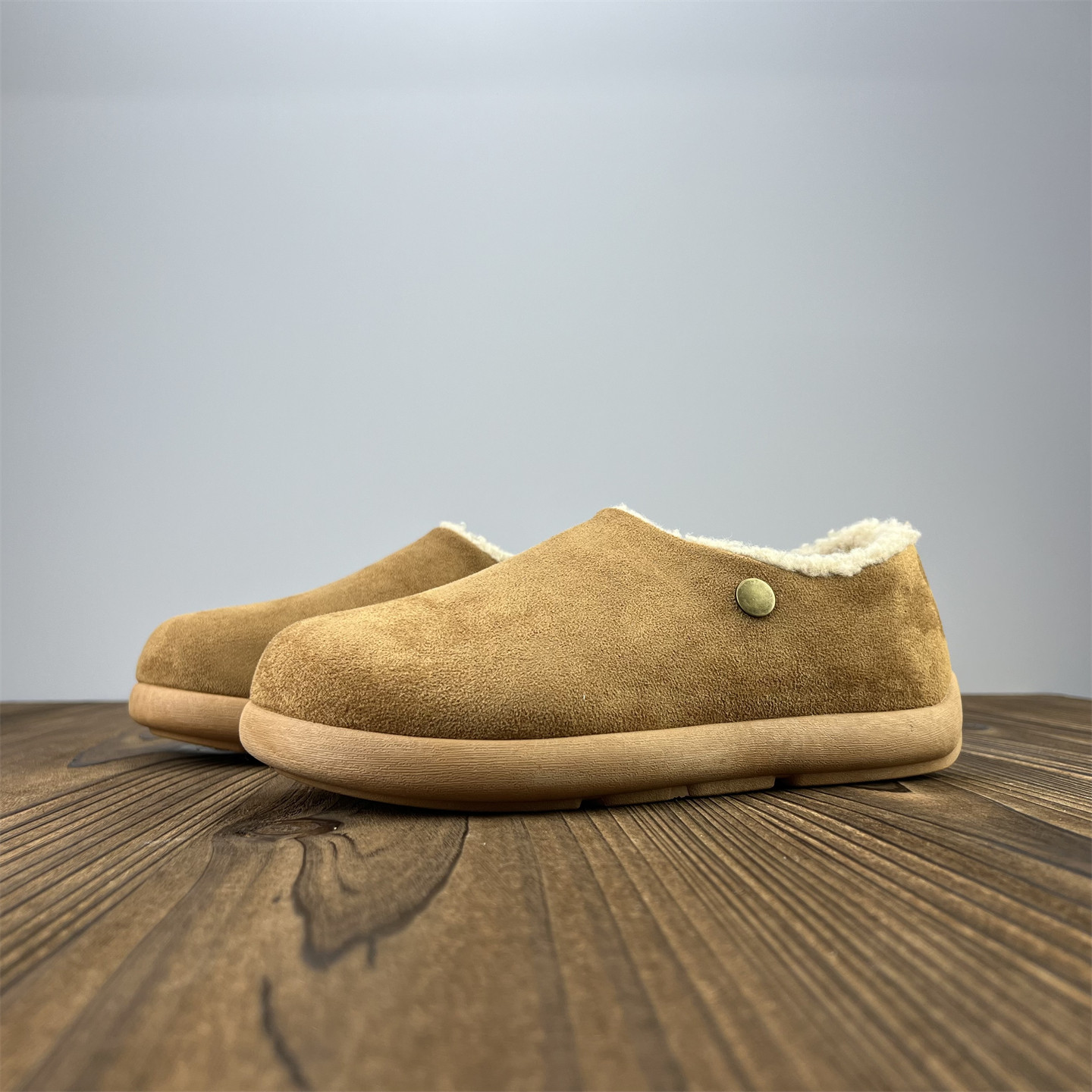 外贸单勃肯男鞋冬季加绒保暖棉鞋百搭复古休闲户外运动全包穆勒鞋