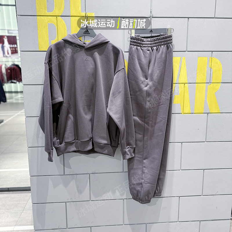 Adidas阿迪达斯男女加绒卫衣长裤