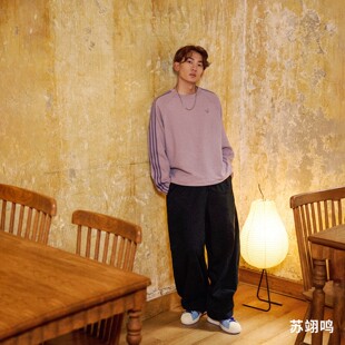 Adidas/阿迪达斯三叶草男子25年苏翊鸣同款梭织宽松运动裤 KH1177