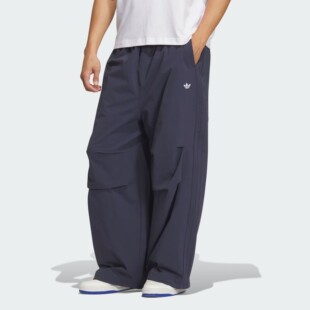 Adidas/阿迪达斯三叶草男裤25年冬款加绒阔腿伞兵裤IA7504 IA7505