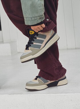 阿迪达斯三叶草男女鞋FORUM2000撞色复古篮球风板鞋JP9211 JP9212