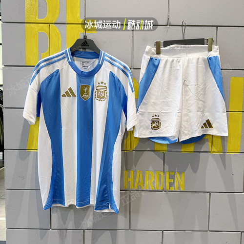 Adidas阿迪达斯男夏足球短袖短裤