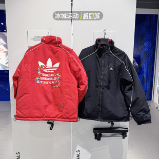 12/28阿迪达斯三叶草男女蛇年CNY新年双面穿棉服 KA0822 KA0821