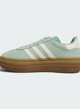 阿迪达斯三叶草女鞋25年GAZELLE厚底增高德训T头板鞋JS3902 3903