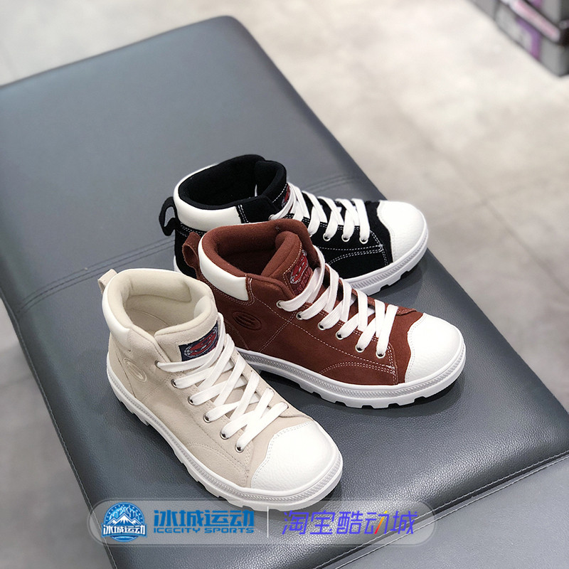 斯凯奇女鞋秋冬运动休闲帆布鞋高帮保暖板鞋 74381-BLK-RUST-NAT|ruв категории спортивные туфли new, обувь/обувь - от Buy2taobao.com для оказания профессиональной услуги покупки агента Taobao