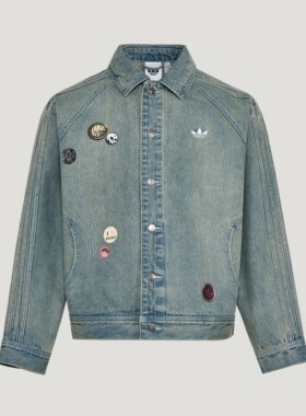 Adidas/阿迪达斯三叶草男子26年情人节款纯棉牛仔夹克外套KT6363