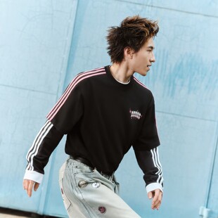 Adidas阿迪达斯三叶草男女26年情人节款纯棉短袖T恤KT6375 KT6376