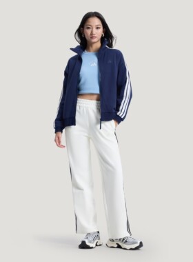 Adidas/阿迪达斯女子26年春款立领纯棉三条杠夹克外套KS2816 2817