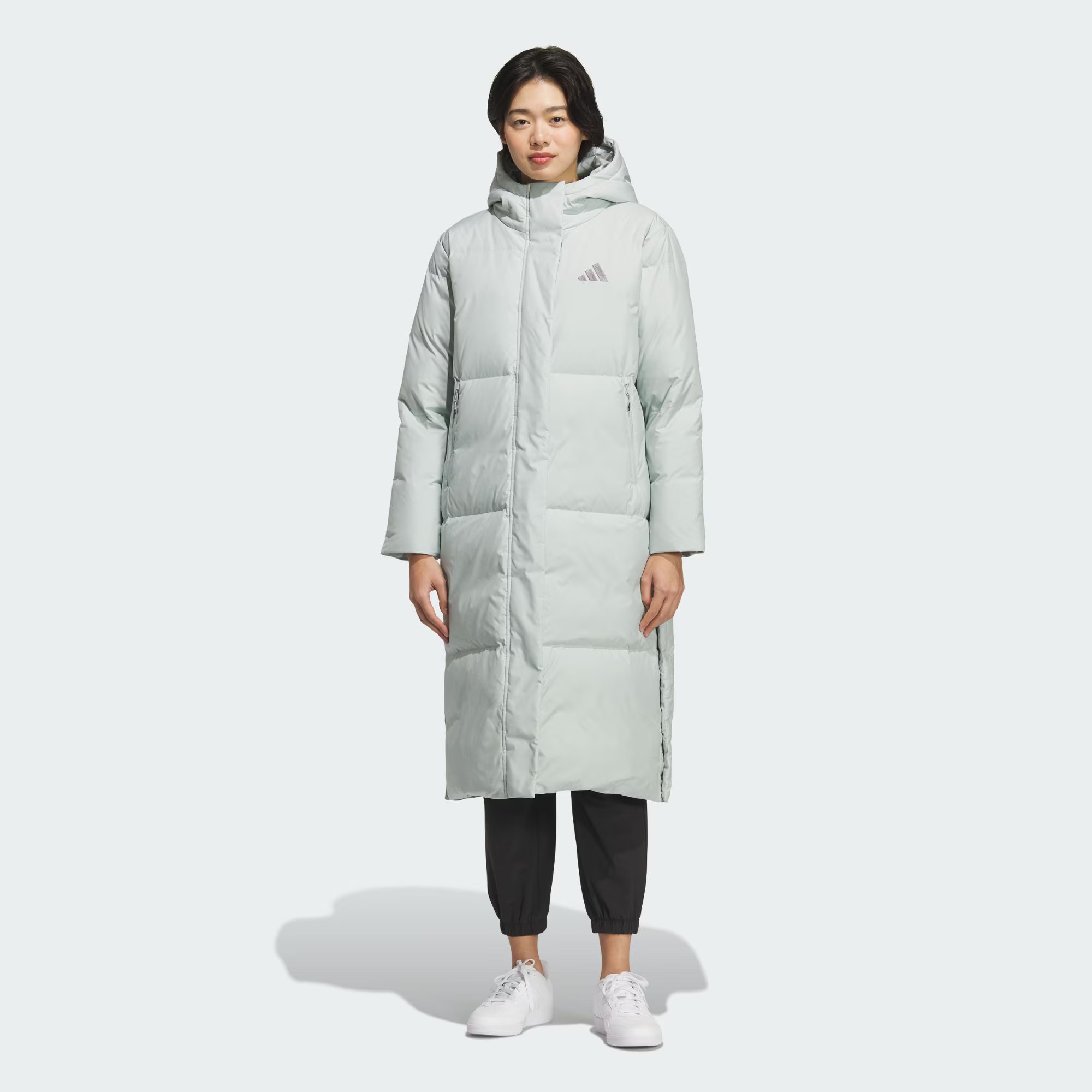 阿迪达斯女子长款羽绒服JV6197