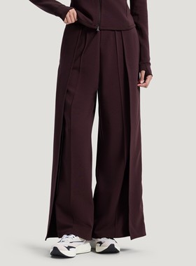 Adidas/阿迪达斯女子26年春款复古条纹Logo高腰宽松阔腿裤KU5378