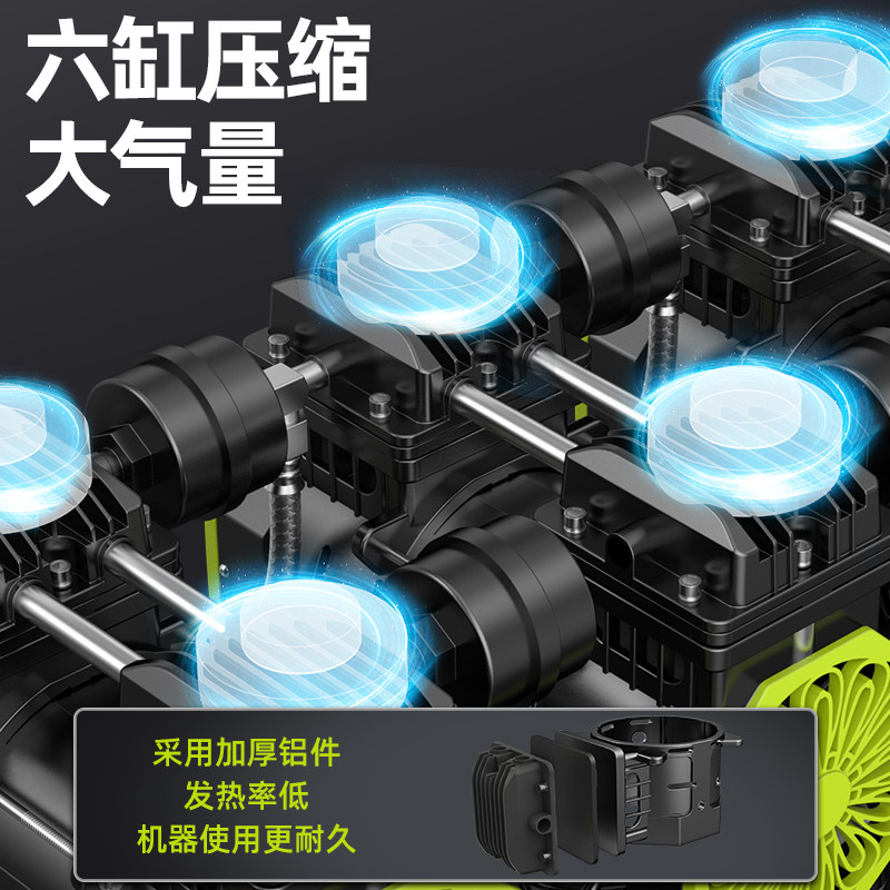 空压机静音无油气泵小型220v工业级空气压缩机便携木工高压打气泵