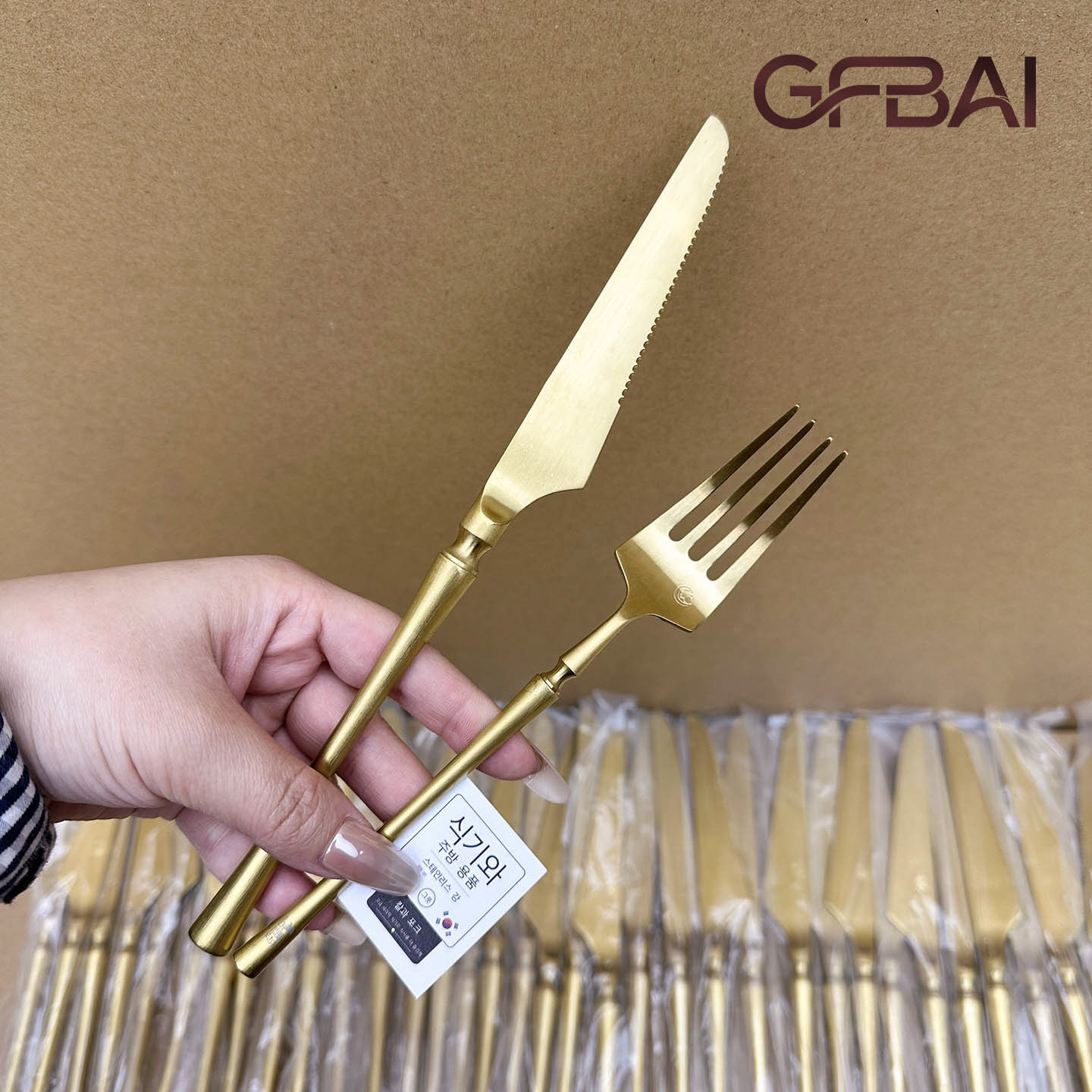 金色西餐刀叉套装家用不锈钢高档切牛排餐具刀叉两件套,餐饮具,西餐餐具套装,淘宝优惠券,粉丝福利购,淘宝优惠卷