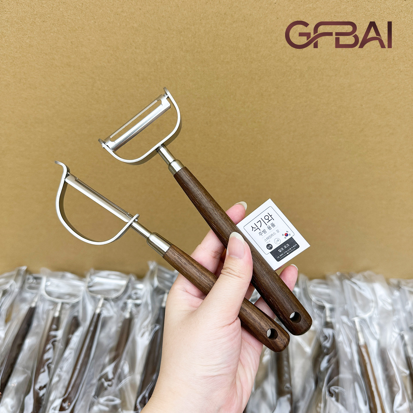 胡桃木柄瓜刨304不锈钢削皮刀